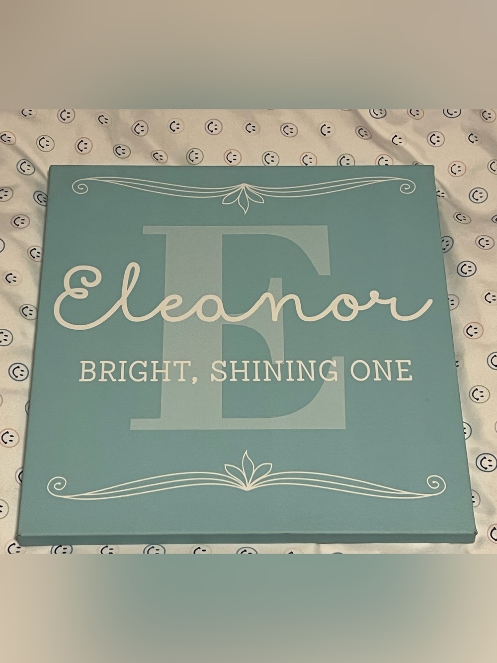 Eleanor Means...12" X 12" Personalized Canvas Print Sky Blue